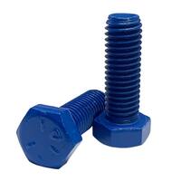 1-1/8"-7 X 3-1/2" Hex Cap Screw, Grade 5 (SAE J429), Coarse, Teflon (Xylan®) Blue